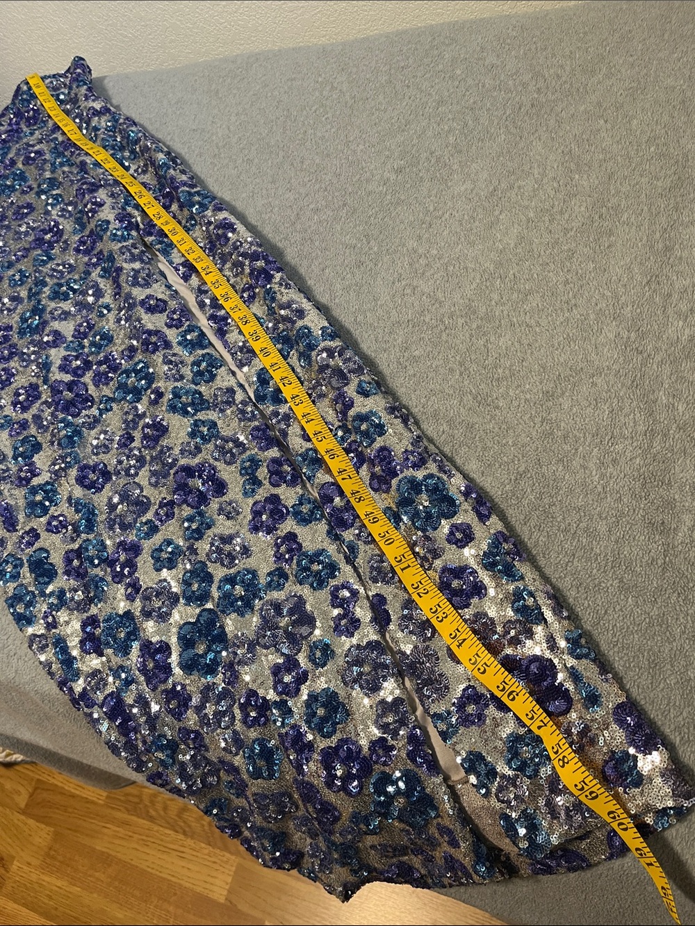 B Smart Floral Sequin Maxi Dress Size 9 10 Event - Picture 3 of 14